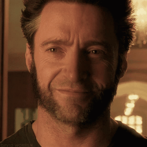 Smiling Logan Wolverine GIF