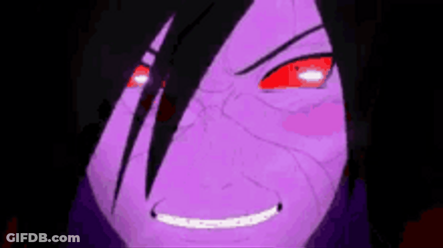 Smiling Madara Uchiha Sharingan Naruto Cool Art GIF