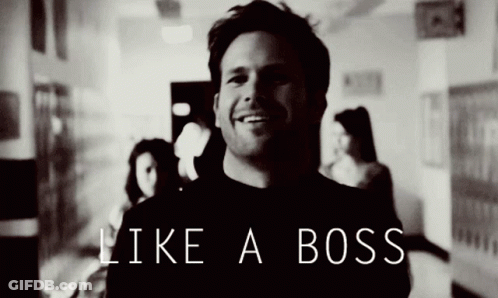 Smiling Man Black And White Like A Boss GIF