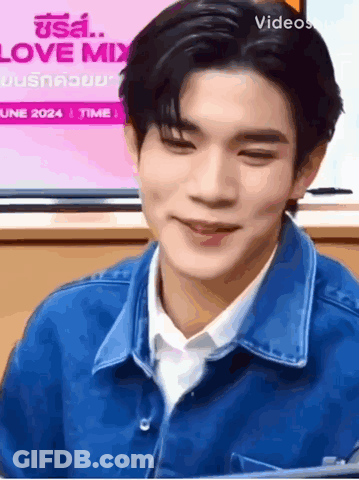 Smiling Man Blue Jacket Eyes Closed Love Mix GIF