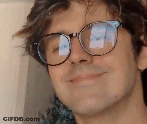 Smiling Man In Glasses GIF