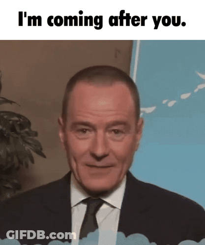 Smiling Man In Suit I'm Coming After You GIF