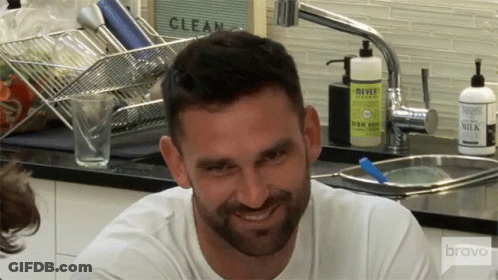 Smiling Man In White Shirt Clean Sign Sink GIF