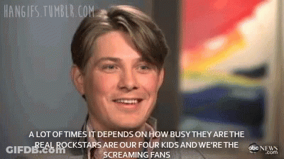 Smiling Man Saying Real Rockstars Depend On Busy GIF