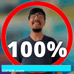 Smiling Man With Glasses And Beard And 100% Circle GIF