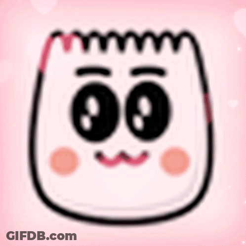 Smiling Marshmallow Cartoon GIF