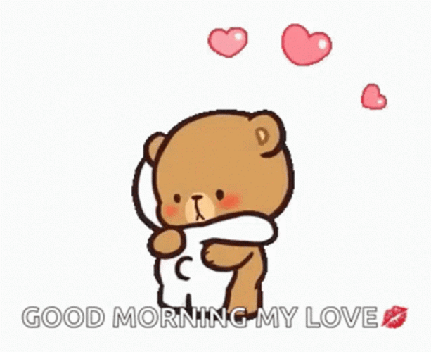 Smiling Milk Hugging Mocha Love Good Morning GIF