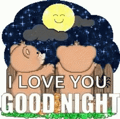 Smiling Moon I Love You Good Night GIF