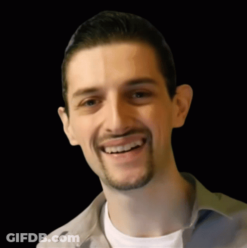 Smiling Nerdy Guy Green Uno Reverse Card GIF