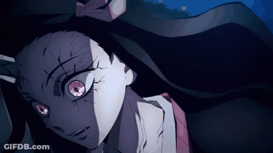 Smiling Nezuko Fighting GIF