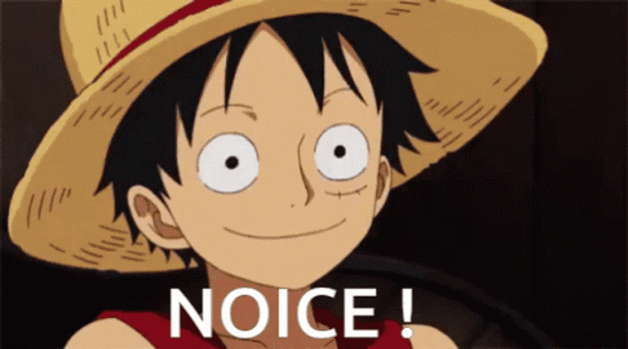 Smiling One Piece Luffy Noice GIF