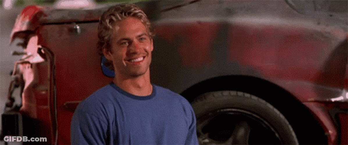 Smiling Paul Walker GIF