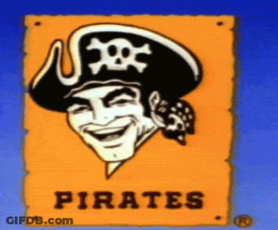 Smiling Pirate With Skull And Crossbones Hat GIF