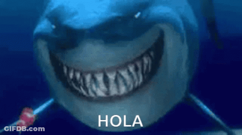 Smiling Shark Saying Hola GIF