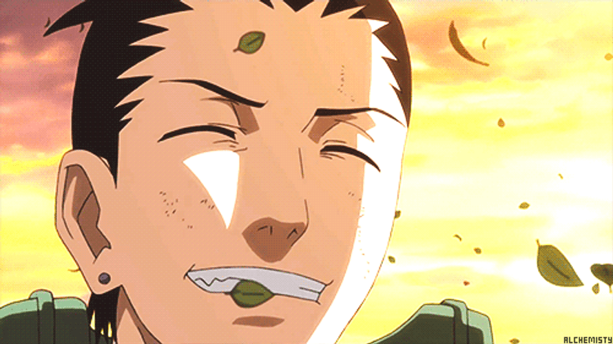 Smiling Shikamaru Nara Happy Talking Naruto GIF