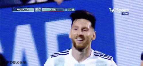 Smiling Soccer Player Argentina Vs Haiti GIF