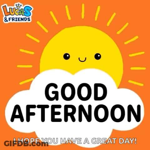 Smiling Sun Lucas & Friends Greeting Card GIF