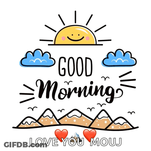 Smiling Sun Morning Greeting Card GIF