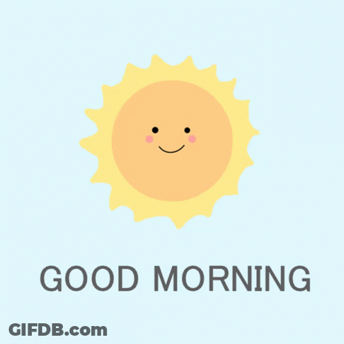 Smiling Sun Saying Good Morning GIF