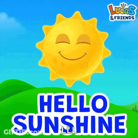 Smiling Sun Saying Hello Sunshine GIF