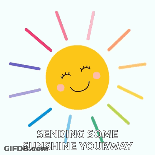 Smiling Sun Sending Some Sunshine Your Way GIF
