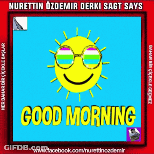 Smiling Sun Wearing Glasses Good Morning GIF