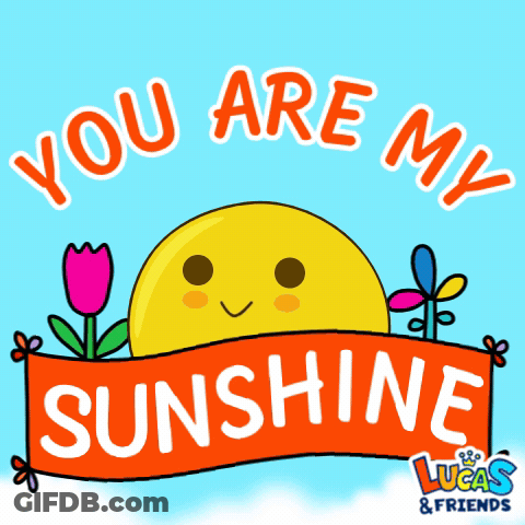 Smiling Sun With Flowers You Are My Sunshine GIF