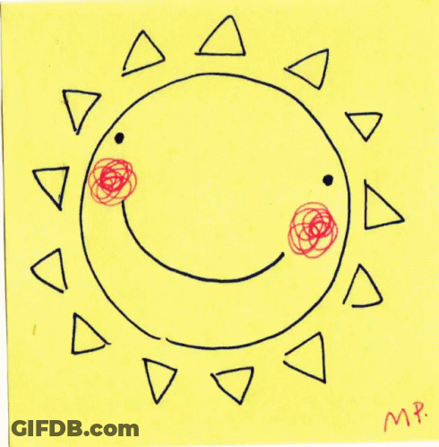 Smiling Sun With Triangles And MP GIF
