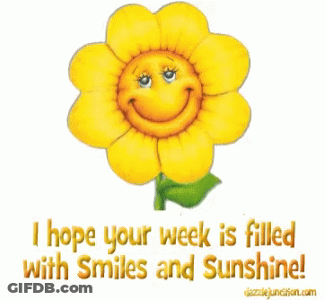 Smiling Sunflower I Hope Your Week Is Filled With Smiles And Sunshine GIF