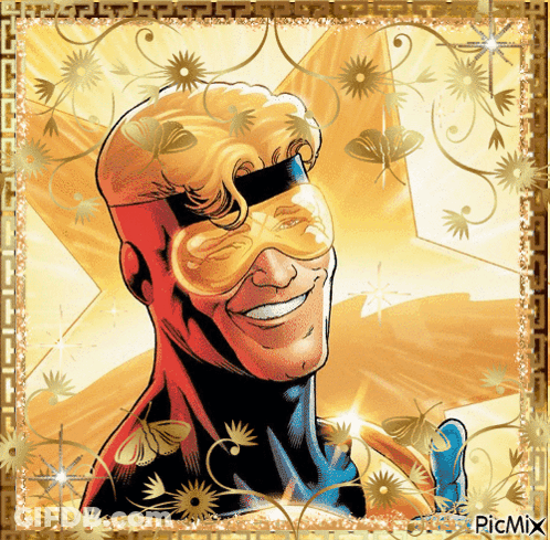 Smiling Superhero With Picmix GIF