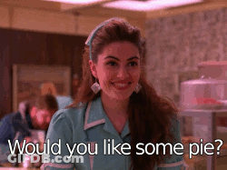 Smiling Waitress Asking If She Would Like Pie GIF