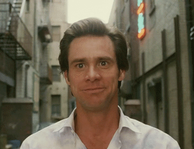 Smiling Wide Jim Carrey Satisfied GIF