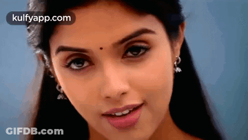 Smiling Woman Blue Background GIF