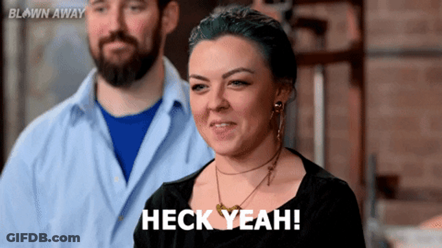 Smiling Woman Heck Yeah GIF
