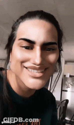 Smiling Woman In The Night T-Shirt GIF
