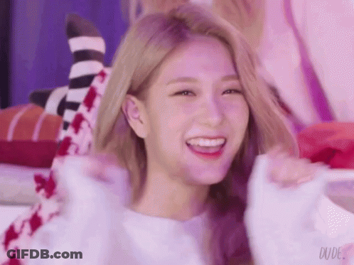 Smiling Woman Purple Background GIF