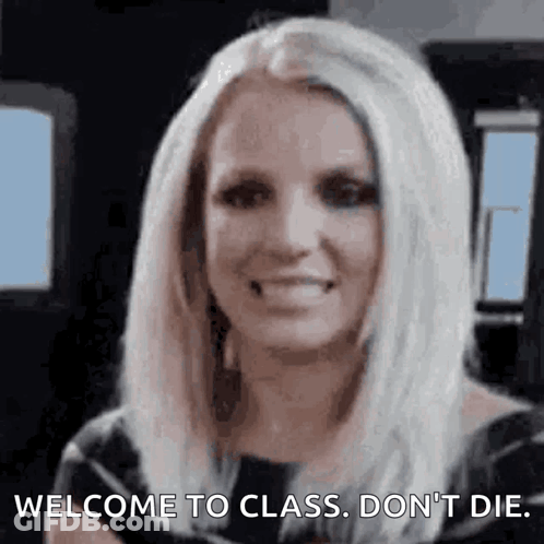 Smiling Woman Saying Welcome To Class GIF