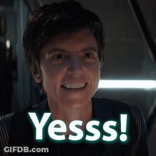 Smiling Woman Saying Yesss GIF