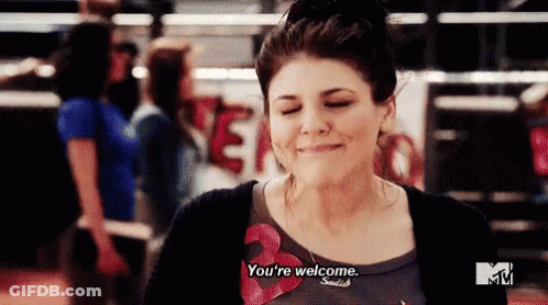 Smiling Woman Saying You're Welcome GIF