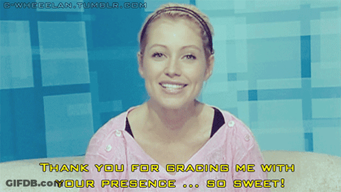 Smiling Woman Thank You For Grading Me With Your Presence GIF