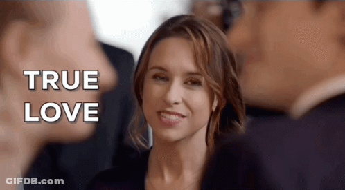 Smiling Woman With True Love GIF