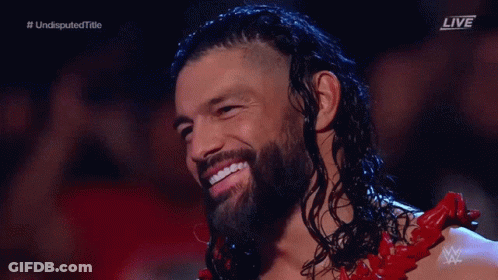 Smiling Wrestler With Long Hair And Beard GIF