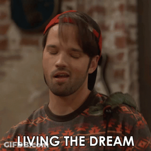 Smirking Man Living The Dream GIF