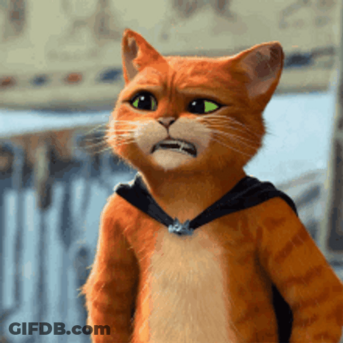 Smirking Puss In Boots Eyes Are Emerald GIF