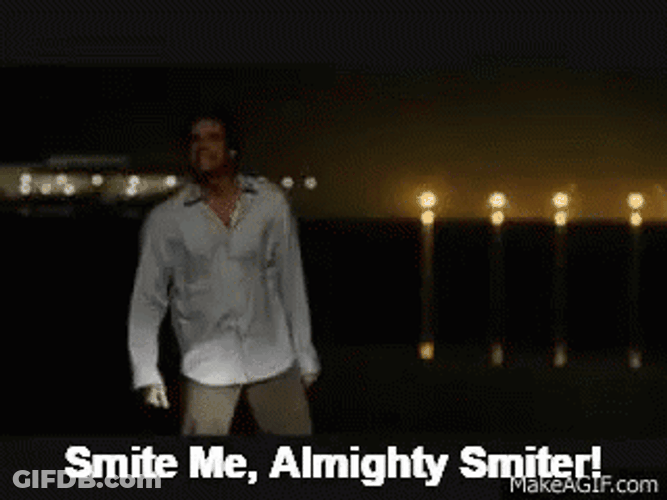 Smite Me Bruce Almighty GIF
