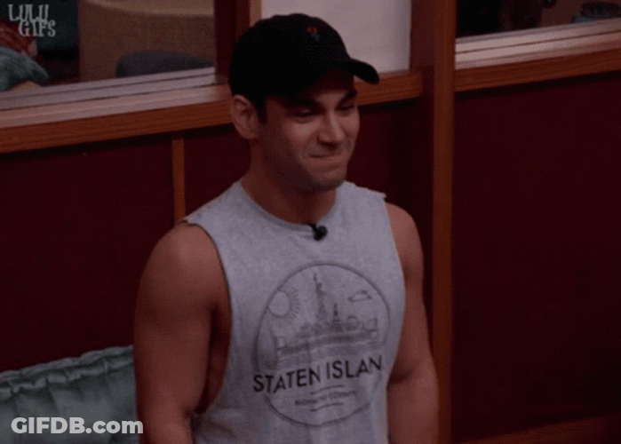 Smitten Nervous Excited Buff Guy GIF