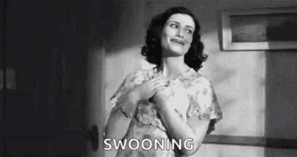 Smitten Vintage Lady Melting GIF