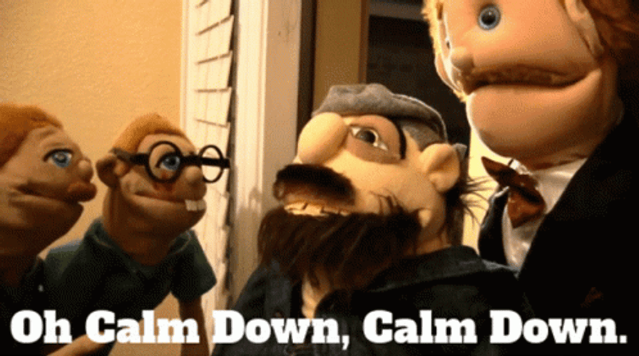SML Mr Goodman Calm Down Puppets GIF