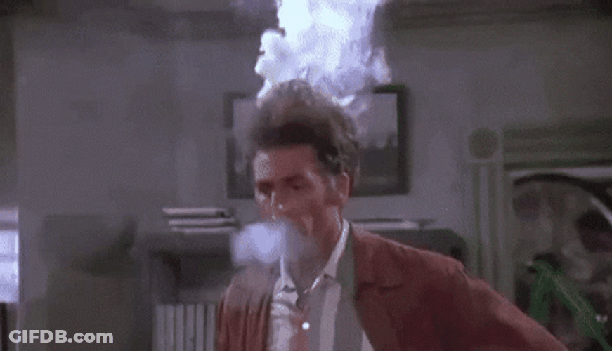 Smoke On Hair On Fire GIF