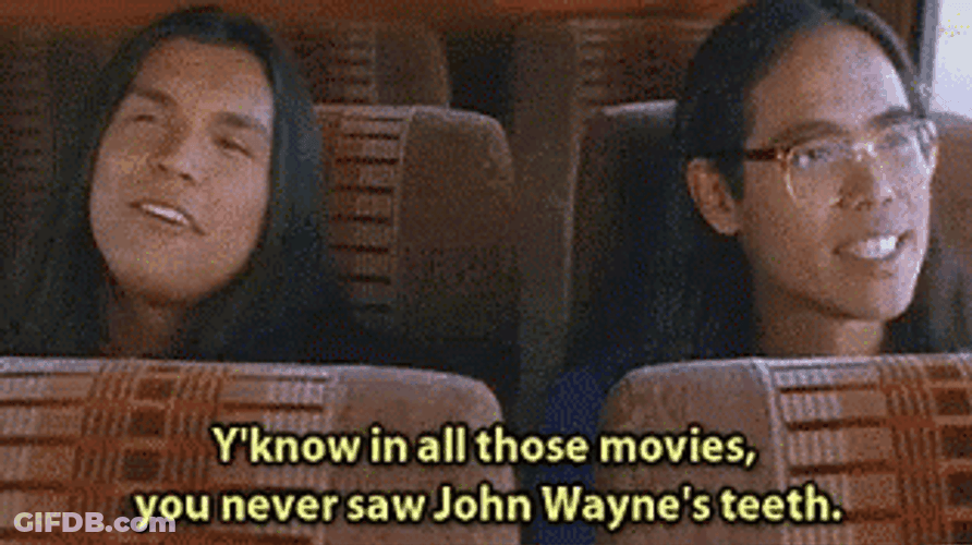 Smoke Signals Thomas And Victor John Wayne Teeth GIF